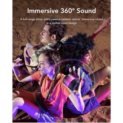 Anker SoundCore Glow Mini Portable Speaker - безжичен блутут спийкър със светлинни ефекти за мобилни устройства (черен)  2