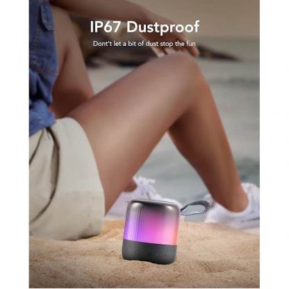 Anker SoundCore Glow Mini Portable Speaker - безжичен блутут спийкър със светлинни ефекти за мобилни устройства (черен)  5