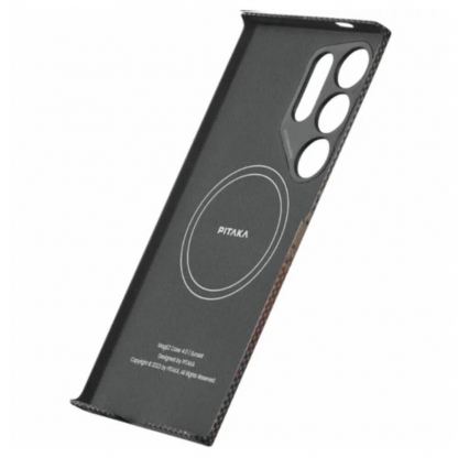 Pitaka MagEZ 4 1500D Aramid Fiber MagSafe Case - кевларен кейс с MagSafe за Samsung Galaxy S24 Ultra (шарен)  4