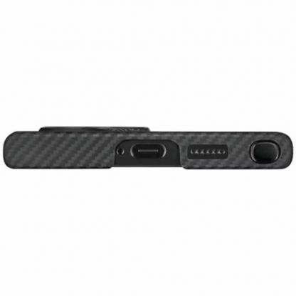 Pitaka MagEZ 4 600D Aramid Fiber MagSafe Case - кевларен кейс с MagSafe за Samsung Galaxy S24 Ultra (черен-сив)  4