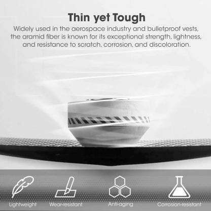 Pitaka MagEZ 4 600D Aramid Fiber MagSafe Case - кевларен кейс с MagSafe за Samsung Galaxy S24 Ultra (черен-сив)  8