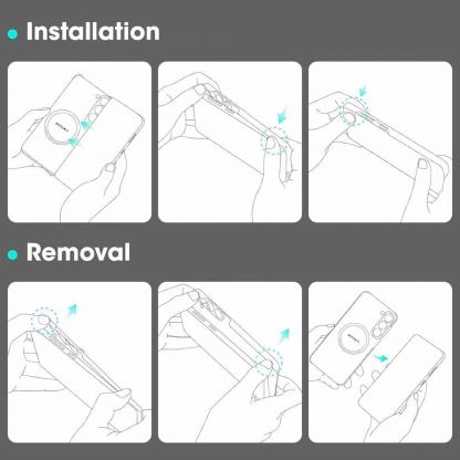 Pitaka MagEZ 4 600D Aramid Fiber MagSafe Case - кевларен кейс с MagSafe за Samsung Galaxy S24 (черен-сив)  12