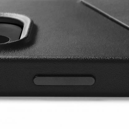 Mujjo Full Leather MagSafe Wallet Case - премиум кожен (естествена кожа) кейс с MagSafe за iPhone 14 Pro Max (черен) 2