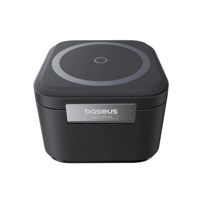 Baseus 2in1 MagPro Magnetic Charger with MagSafe 20W (BS-W531) - двойна поставка (пад) за безжично зареждане за iPhone с MagSafe и AirPods с вграден USB-C кабел  (черен) 3