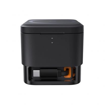 Baseus 2in1 MagPro Magnetic Charger with MagSafe 20W (BS-W531) - двойна поставка (пад) за безжично зареждане за iPhone с MagSafe и AirPods с вграден USB-C кабел  (черен) 4