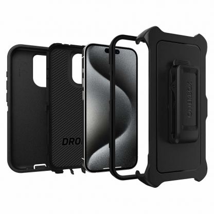 Otterbox Defender Case - изключителна защита за iPhone 15 Pro (черен) 3