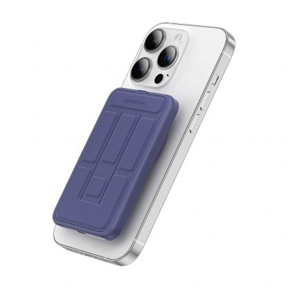 AmazingThing Thunder Pro Stand Magnetic Wireless Power Bank 5000 mAh 22.5W - преносима външна батерия с USB-C порт и безжично зареждане с MagSafe (син) 10