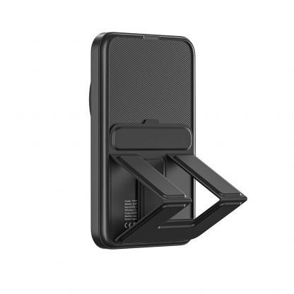 AmazingThing Thunder Pro Stand Magnetic Wireless Power Bank 5000 mAh 22.5W - преносима външна батерия с USB-C порт и безжично зареждане с MagSafe (черен) 5