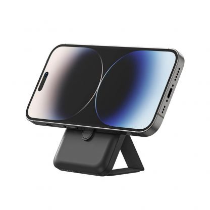 AmazingThing Thunder Pro Stand Magnetic Wireless Power Bank 5000 mAh 22.5W - преносима външна батерия с USB-C порт и безжично зареждане с MagSafe (черен) 8
