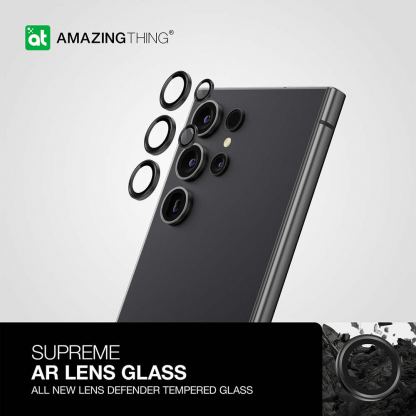 AmazingThing Camera Lens Tempered Glass - предпазни стъклени лещи за камерата на Samsung Galaxy S24 Ultra (хамелеон) 3