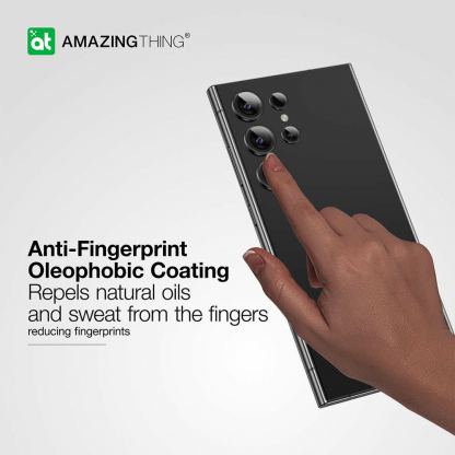 AmazingThing Camera Lens Tempered Glass - предпазни стъклени лещи за камерата на Samsung Galaxy S24 Ultra (хамелеон) 4
