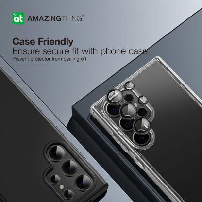 AmazingThing Camera Lens Tempered Glass - предпазни стъклени лещи за камерата на Samsung Galaxy S24 Ultra (хамелеон) 7