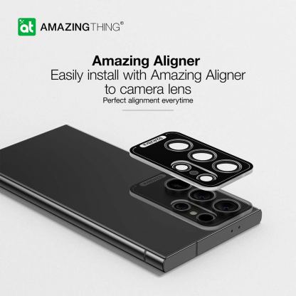 AmazingThing Camera Lens Tempered Glass - предпазни стъклени лещи за камерата на Samsung Galaxy S24 Ultra (хамелеон) 8