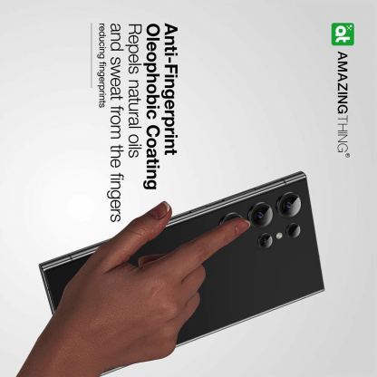 AmazingThing Camera Lens Tempered Glass - предпазни стъклени лещи за камерата на Samsung Galaxy S24 Ultra (сив) 2