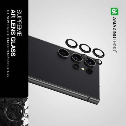 AmazingThing Camera Lens Tempered Glass - предпазни стъклени лещи за камерата на Samsung Galaxy S24 Ultra (сив) 7