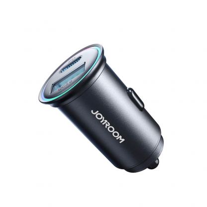 Joyroom Dual Quick Car Charger 60W - зарядно за кола с USB-A и USB-C изходи с технология за бързо зареждане (черен) 2