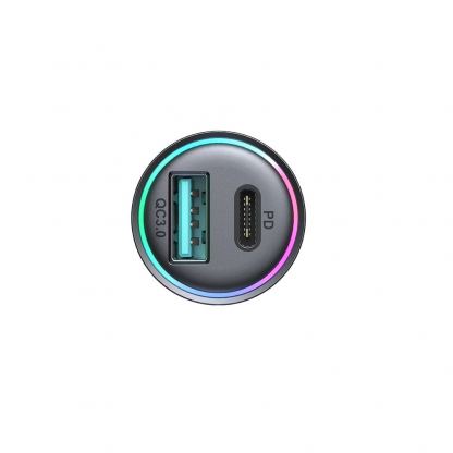 Joyroom Dual Quick Car Charger 60W - зарядно за кола с USB-A и USB-C изходи с технология за бързо зареждане (черен) 4