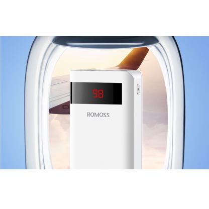 Romoss Sense6PS Pro Power Bank 30W 20000 mAh - външна батерия с два USB-A и един USB-C изходи и технология за бързо зареждане (бял) 4