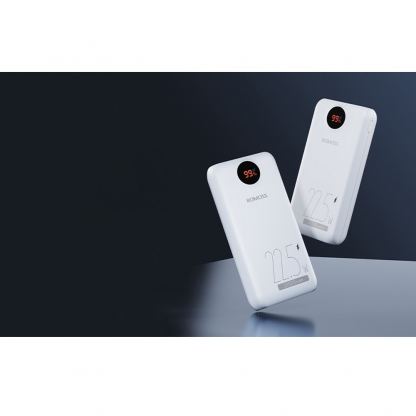 Romoss PSW30PF Digital Display Power Bank 22.5W 30000 mAh - външна батерия с два USB-A и един USB-C изходи и технология за бързо зареждане (бял) 2