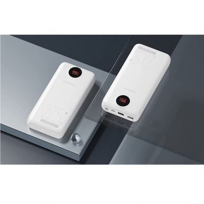 Romoss PSW30PF Digital Display Power Bank 22.5W 30000 mAh - външна батерия с два USB-A и един USB-C изходи и технология за бързо зареждане (бял) 6