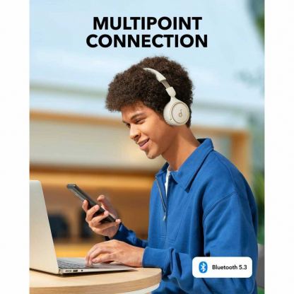 Anker Soundcore H30i Wireless On-Ear Headphones - безжични блуту слушалки за мобилни устройства (бял)  5