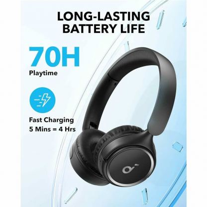 Anker Soundcore H30i Wireless On-Ear Headphones - безжични блутут слушалки за мобилни устройства (черен)  2