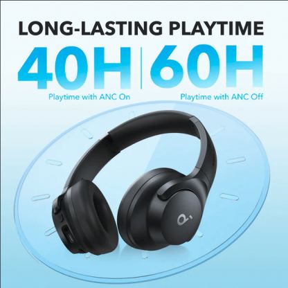 Anker Soundcore Life Q20i Hybrid Active Noise Cancelling Headphones - безжични слушалки с активна изолация на околния шум (тъмносин)  7