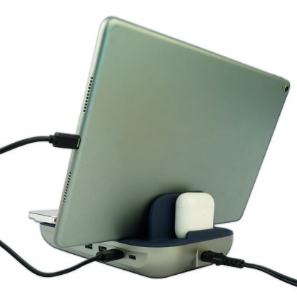 4smarts Charging Station Family Evo 63W - док станция с 4xUSB и 1xUSB-C гнезда и пад за безжично зареждане (тъмносин) 5