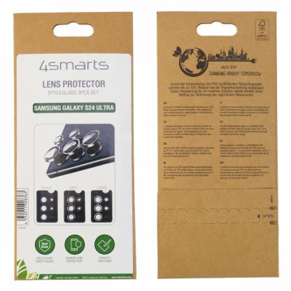 4smarts StyleGlass Camera Lens Protector 3 Pack - 3 комплекта предпазни стъклени лещи за камерата на Samsung Galaxy S24 Ultra (различни цветове) 6