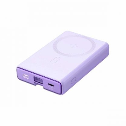 Joyroom Magnetic Power Bank with Lightning cable 20W 10000mAh - външна батерия с USB-C към Lightning кабел, USB-C и Lightning портове (лилав) 7