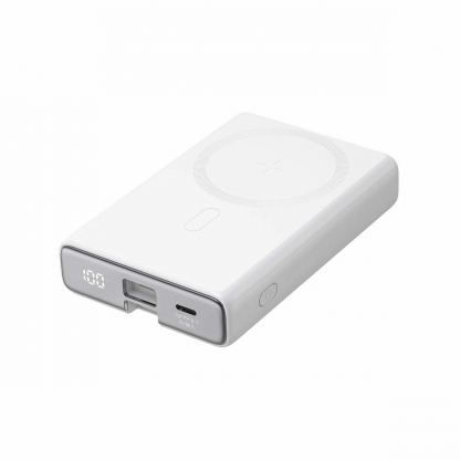 Joyroom Magnetic Power Bank with Lightning cable 20W 10000mAh - външна батерия с USB-C към Lightning кабел, USB-C и Lightning портове (бял) 7