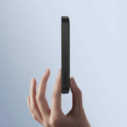 Baseus Magnetic Wireless Charging Power Bank 5000 mAh 20W (P10022107113-00) - преносима външна батерия с USB-C порт и безжично зареждане с MagSafe (черен) 7