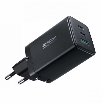 Joyroom GaN Charger 65W - захранване за ел. мрежа за лаптопи, смартфони и таблети с 2xUSB-C и 1xUSB-A изходи с USB-C кабел в комплекта (черен) 2