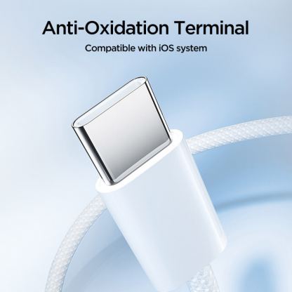 Joyroom Ben Series USB-C to USB-C Cable 60W PD - кабел с въжена оплетка и бързо зареждане за устройства с USB-C порт (100 см) (бял) 6