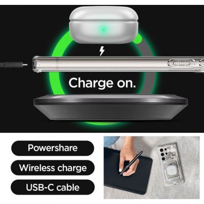 Spigen Ultra Hybrid Zero One Case - хибриден кейс с висока степен на защита за Samsung Galaxy S24 Ultra (прозрачен-титан)  15