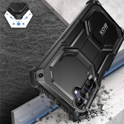i-Blason SUPCASE ArmorBox Case - удароустойчив хибриден кейс с вграден протектор за дисплея за Samsung Galaxy A15 4G, Galaxy A15 5G  (черен) 3