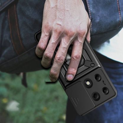 Tech-Protect CamShield Pro Hard Case - хибриден удароустойчив кейс с пръстен против изпускане за Xiaomi Redmi Note 13 Pro 5G, Xiaomi Poco X6 5G (черен) 8