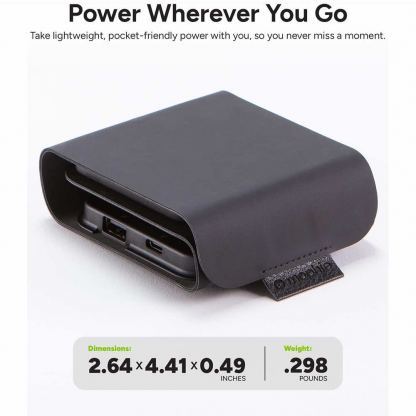 Mophie Snap Plus 3-in-1 Travel Charger - сгъваема поставка (пад) за безжично зареждане за iPhone с MagSafe, Qi съвместими устройства и USB-C и USB-A портове (черен) 3