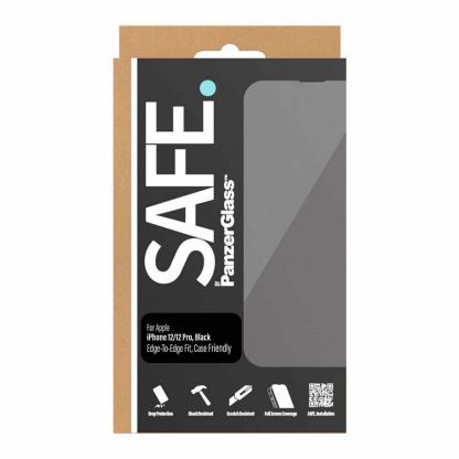 PanzerGlass Safe Tempered Glass Screen Protector 3D - стъклено защитно покритие за дисплея на iPhone 12 Pro Max (черен-прозрачен) 3