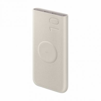 Samsung Power Bank 10000 mAh 25W EB-U2510XUEGEU - външна батерия с 2xUSB-C порта и Qi технология за безжично зареждане (бежов) 6