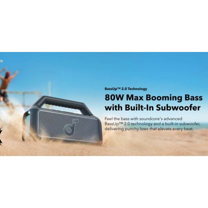 Anker Boom 2 SoundCore Motion Bluetooth Speaker 80W, IPX7 - безжичен блутут спийкър за мобилни устройства (черен) 8