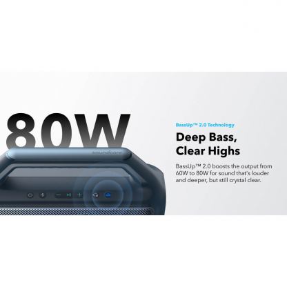Anker Boom 2 SoundCore Motion Bluetooth Speaker 80W, IPX7 - безжичен блутут спийкър за мобилни устройства (черен) 9