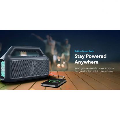 Anker Boom 2 SoundCore Motion Bluetooth Speaker 80W, IPX7 - безжичен блутут спийкър за мобилни устройства (черен) 14