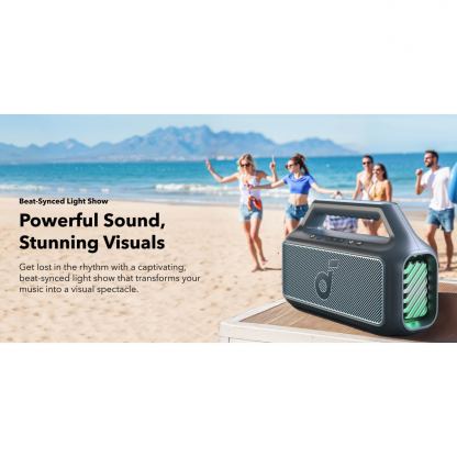 Anker Boom 2 SoundCore Motion Bluetooth Speaker 80W, IPX7 - безжичен блутут спийкър за мобилни устройства (черен) 16