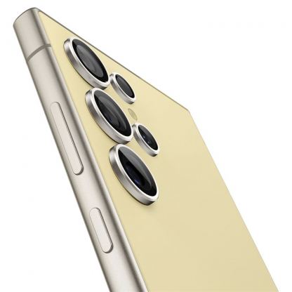 Spigen Glass.tR EZ Fit Optik Pro Tempered Glass 2 Pack - 2 комплекта предпазни стъклени лещи за камерата на Samsung Galaxy S24 Ultra (жълт) 3