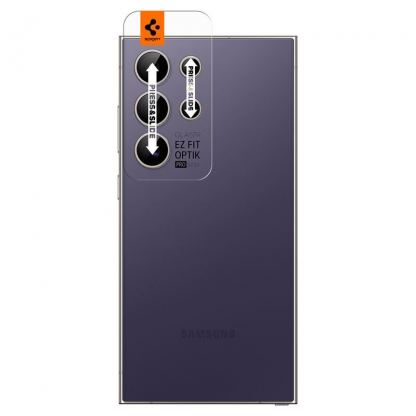 Spigen Glass.tR EZ Fit Optik Pro Tempered Glass 2 Pack - 2 комплекта предпазни стъклени лещи за камерата на Samsung Galaxy S24 Ultra (лилав) 2