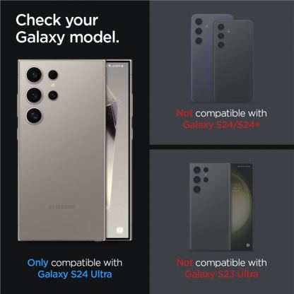 Spigen Glass.tR EZ Fit Optik Pro Tempered Glass 2 Pack - 2 комплекта предпазни стъклени лещи за камерата на Samsung Galaxy S24 Ultra (лилав) 6