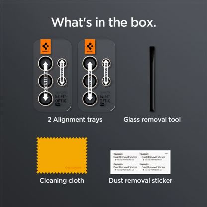 Spigen Glass.tR EZ Fit Optik Pro Tempered Glass 2 Pack - 2 комплекта предпазни стъклени лещи за камерата на Samsung Galaxy S24 Ultra (лилав) 11