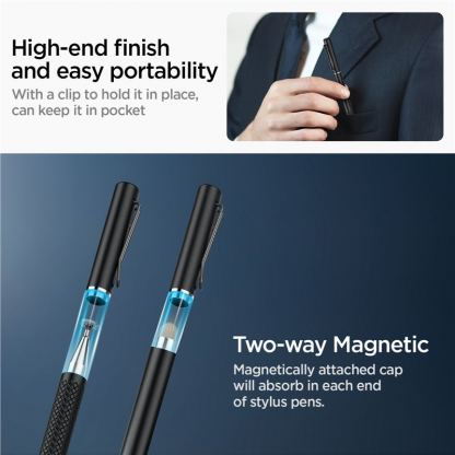 Spigen Universal Stylus Pen - универсална писалка за мобилни устройства с капацитивни дисплеи (черен) 9