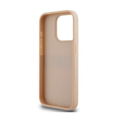 DKNY Repeat Pattern Tonal Stripe Leather Hard Case - дизайнерски кожен кейс за iPhone 15 Pro (розов) 5
